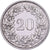 Svizzera, 20 Rappen, 1929, Bern, Nichel, BB+, KM:29