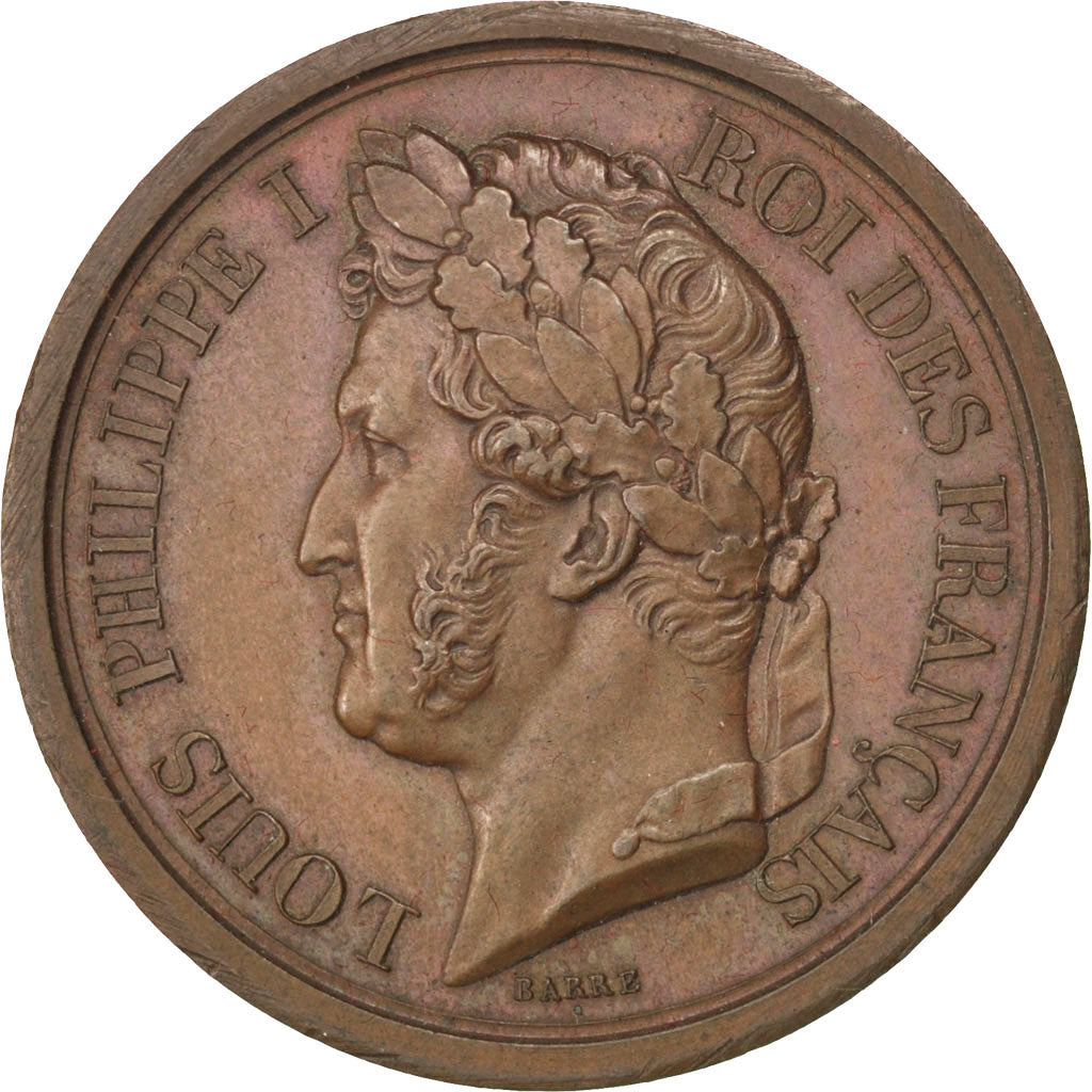 France, Medal, Louis Philippe I, 1842, Copper, Barre, AU(55-58)