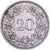 Svizzera, 20 Rappen, 1933, Bern, Nichel, BB, KM:29