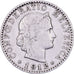 Szwajcaria, 20 Rappen, 1912, Bern, Nikiel, EF(40-45), KM:29