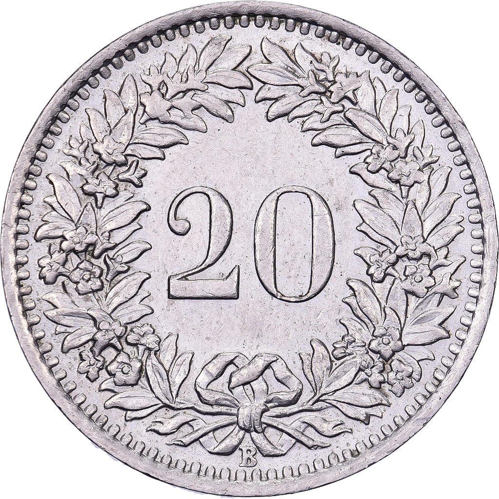 Svizzera, 20 Rappen, 1944, Bern, Rame-nichel, BB+, KM:29a