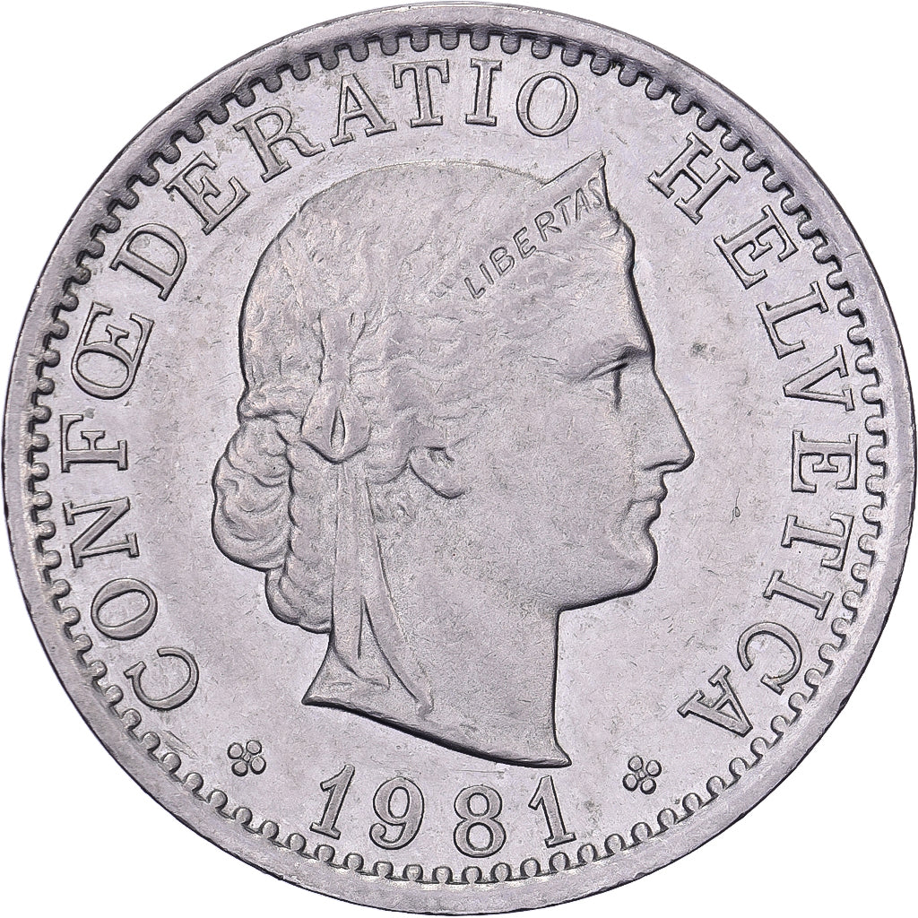 Svizzera, 20 Rappen, 1981, Bern, Rame-nichel, BB+, KM:29a