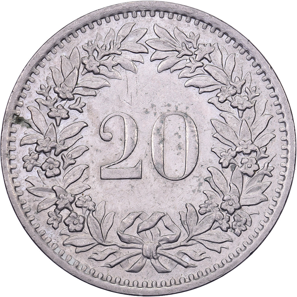 Svizzera, 20 Rappen, 1981, Bern, Rame-nichel, BB+, KM:29a