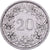 Svizzera, 20 Rappen, 1903, Bern, Nichel, MB+, KM:29