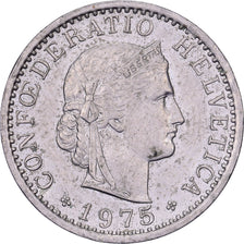 Switzerland, 20 Rappen, 1975, Bern, Copper-nickel, AU(50-53), KM:29a