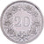 Switzerland, 20 Rappen, 1975, Bern, Copper-nickel, AU(50-53), KM:29a