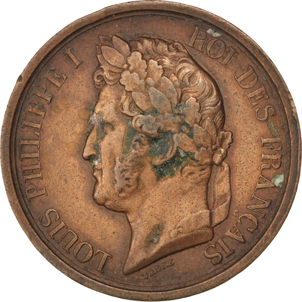 France, Medal, Louis Philippe I, 1842, Copper, Barre, AU(50-53)