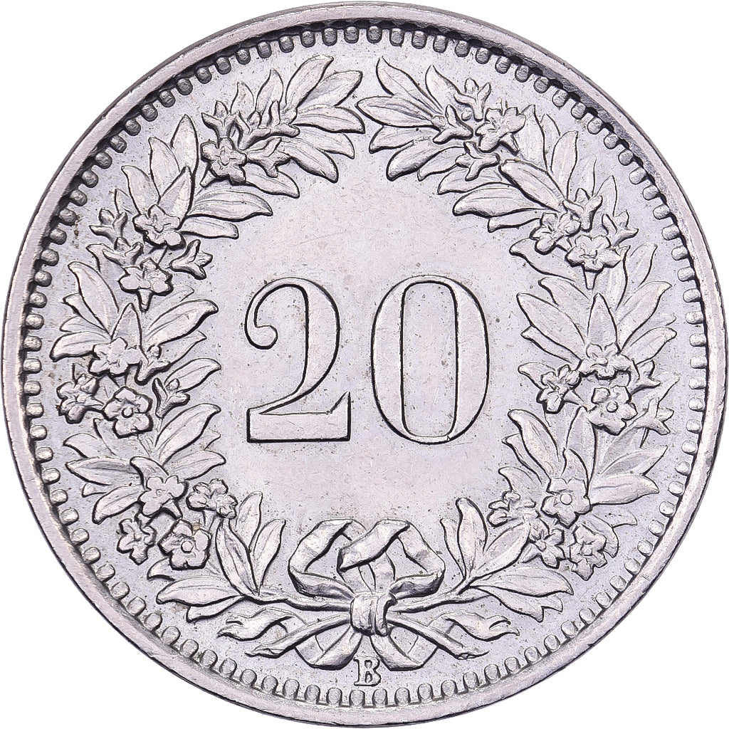 Svizzera, 20 Rappen, 1961, Bern, Rame-nichel, BB+, KM:29a