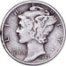 Estados Unidos, Dime, Mercury, 1943, U.S. Mint, Plata, BC+, KM:140