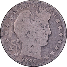 États-Unis, Half Dollar, Barber, 1896, U.S. Mint, Argent, B, KM:116