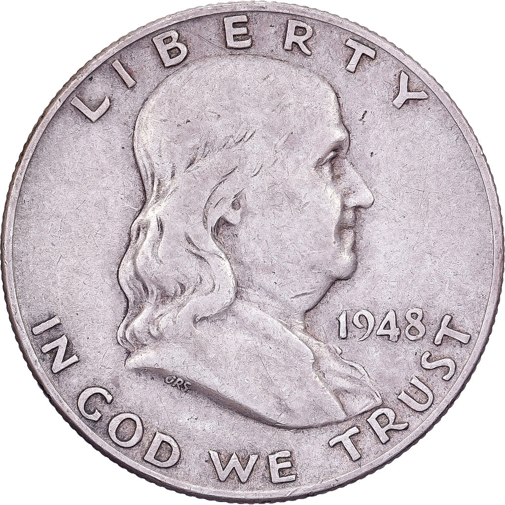 United States, Half Dollar, Franklin, 1948, U.S. Mint, Silver, VF(30-35), KM:199
