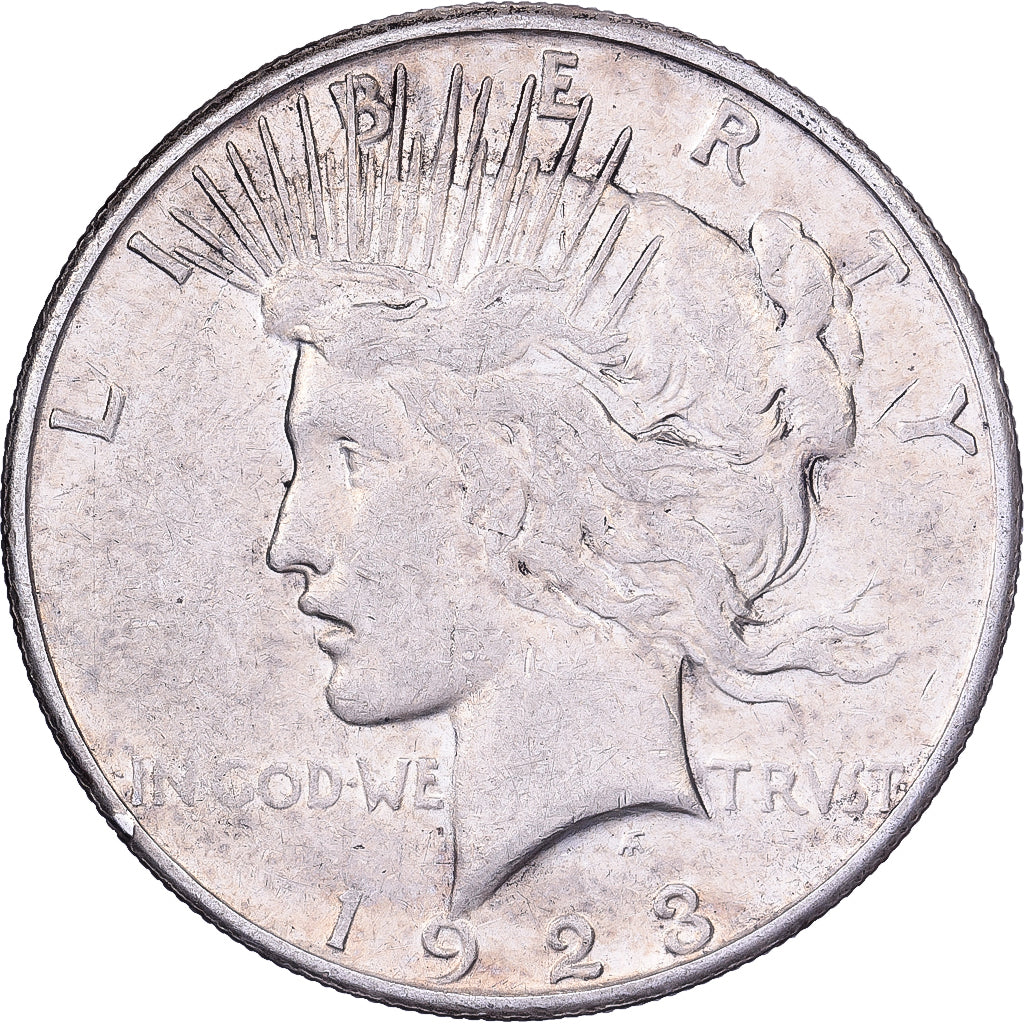 États-Unis, Dollar, Peace, 1923, U.S. Mint, Argent, TTB, KM:150