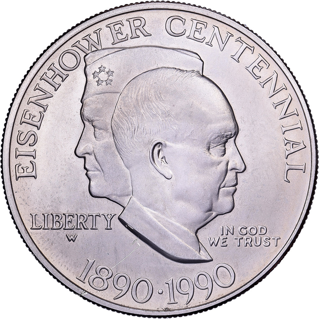 USA, Dollar, 1990, U.S. Mint, Srebro, AU(55-58), KM:227