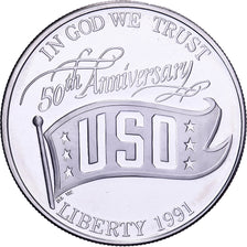 United States, Dollar, 1991, U.S. Mint, Proof, Silver, MS(65-70), KM:232