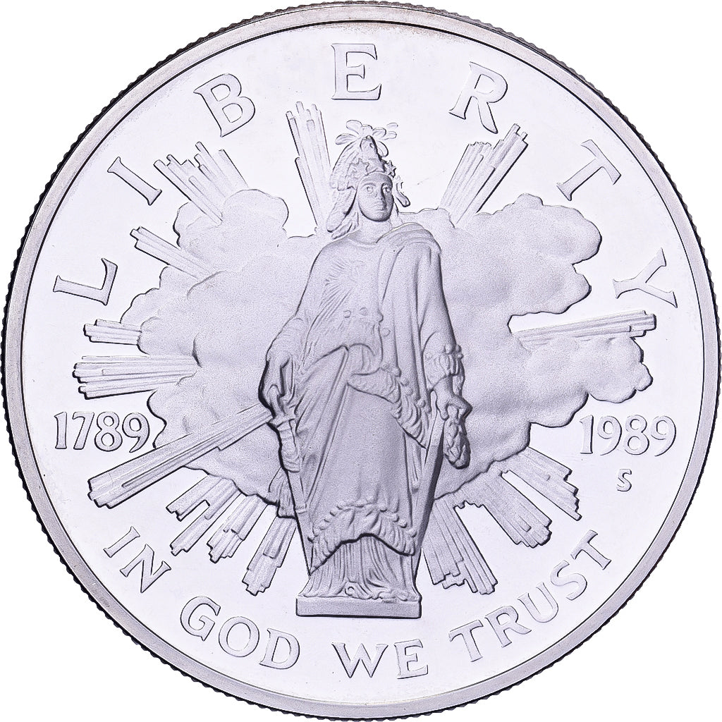 United States, Dollar, 1989, U.S. Mint, Proof, Silver, MS(65-70), KM:225