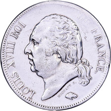 Frankrijk, Louis XVIII, 5 Francs, 1820, Paris, Zilver, ZF+, Gadoury:614