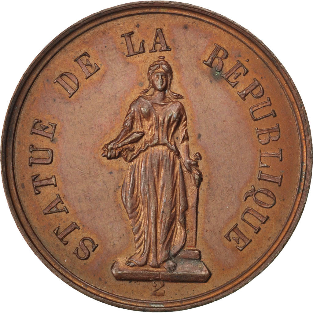 Francja, medal, Druga Republika Francuska, Miedź, AU(55-58)
