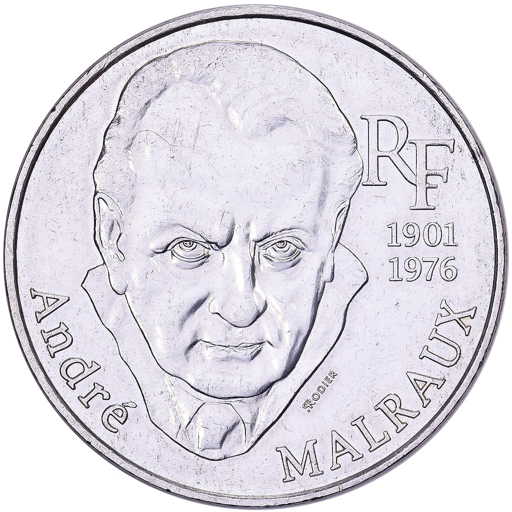 Frankrijk, 100 Francs, André Malraux, 1997, Zilver, PR, Gadoury:954, KM:1188