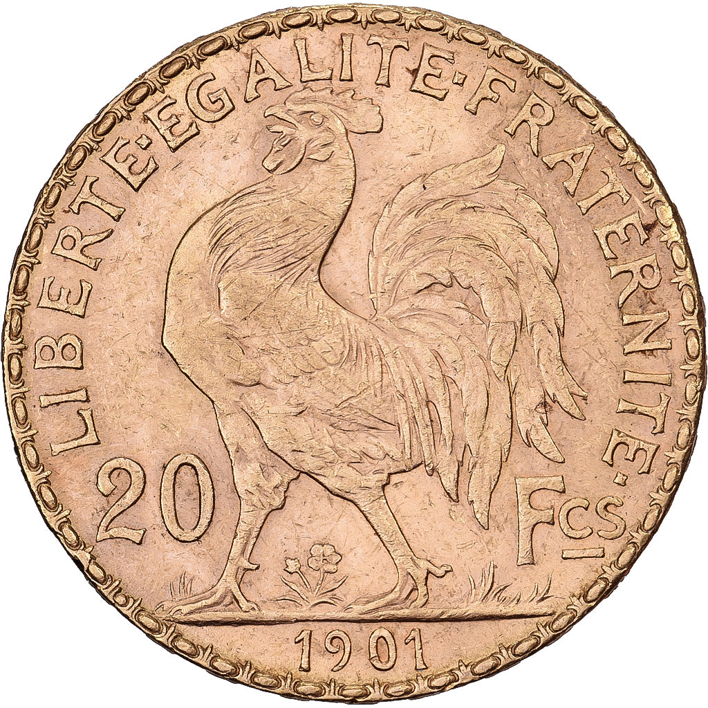 France, 20 Francs, Marianne, 1901, Paris, Or, SUP, Gadoury:1064, KM:847