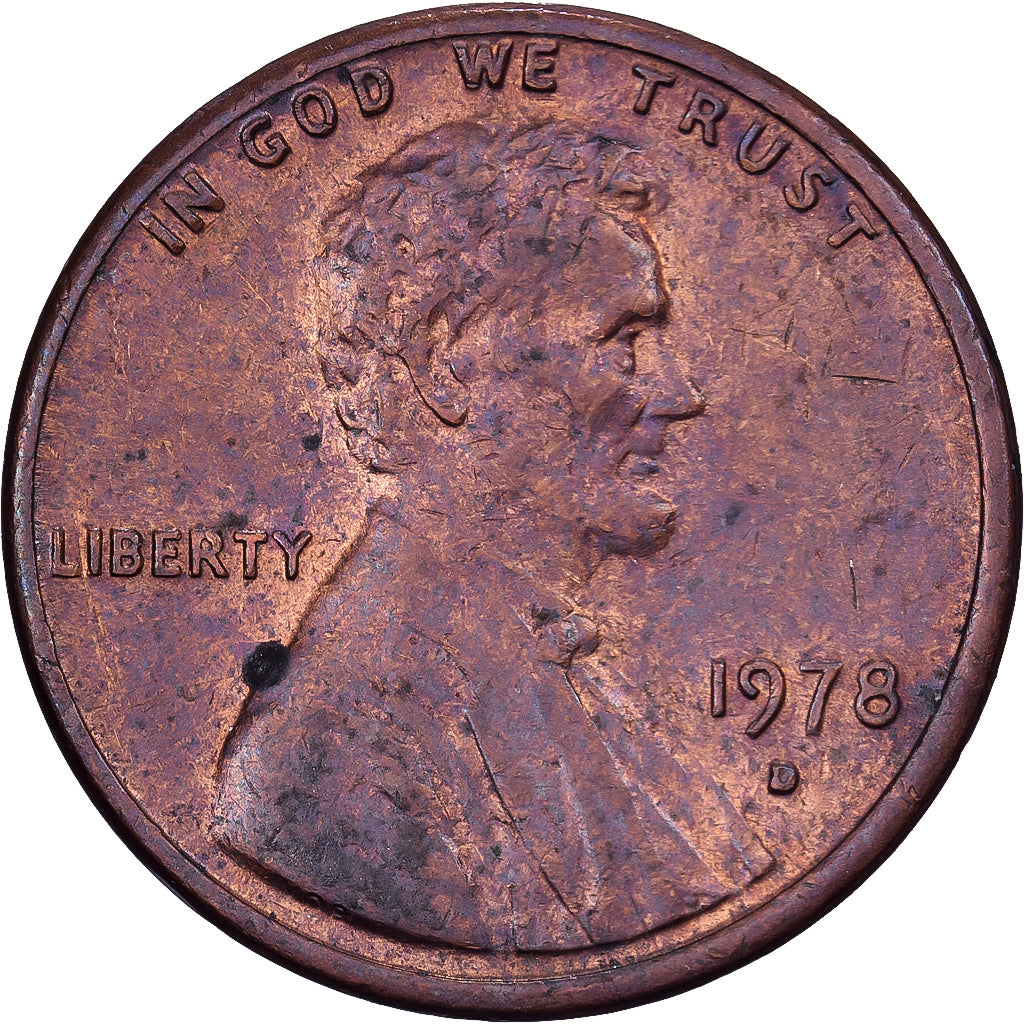 United States, Cent, Lincoln, 1978, U.S. Mint, Brass, AU(50-53), KM:201