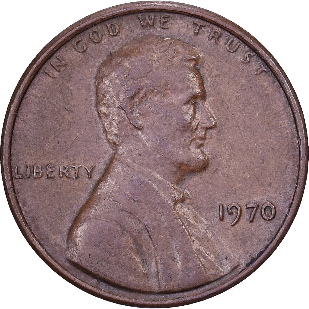 Stati Uniti, Cent, Lincoln, 1970, U.S. Mint, Ottone, BB, KM:201