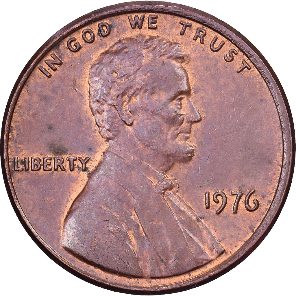Verenigde Staten, Cent, Lincoln, 1976, U.S. Mint, Tin, ZF+, KM:201