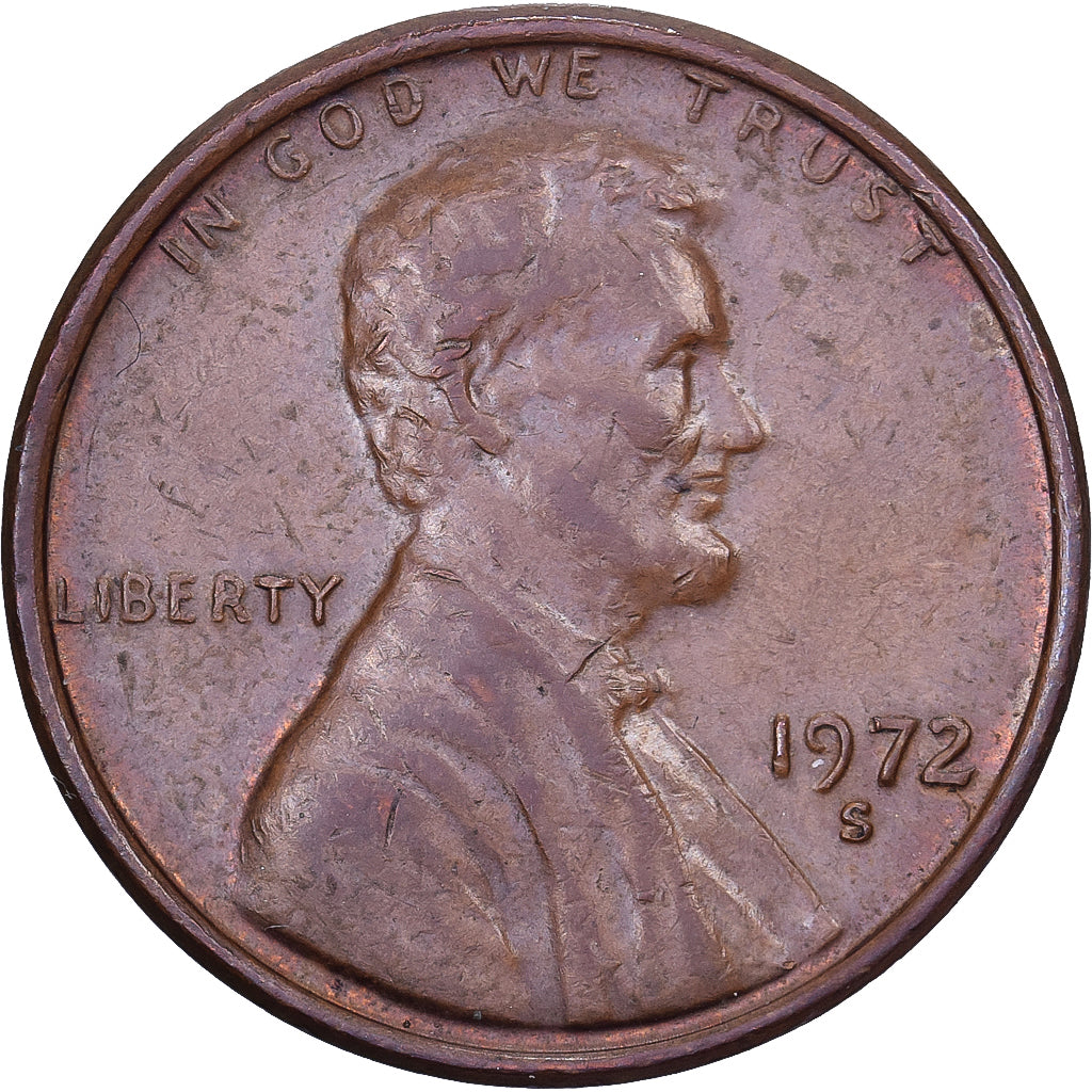 Verenigde Staten, Cent, Lincoln, 1972, U.S. Mint, Tin, ZF, KM:201