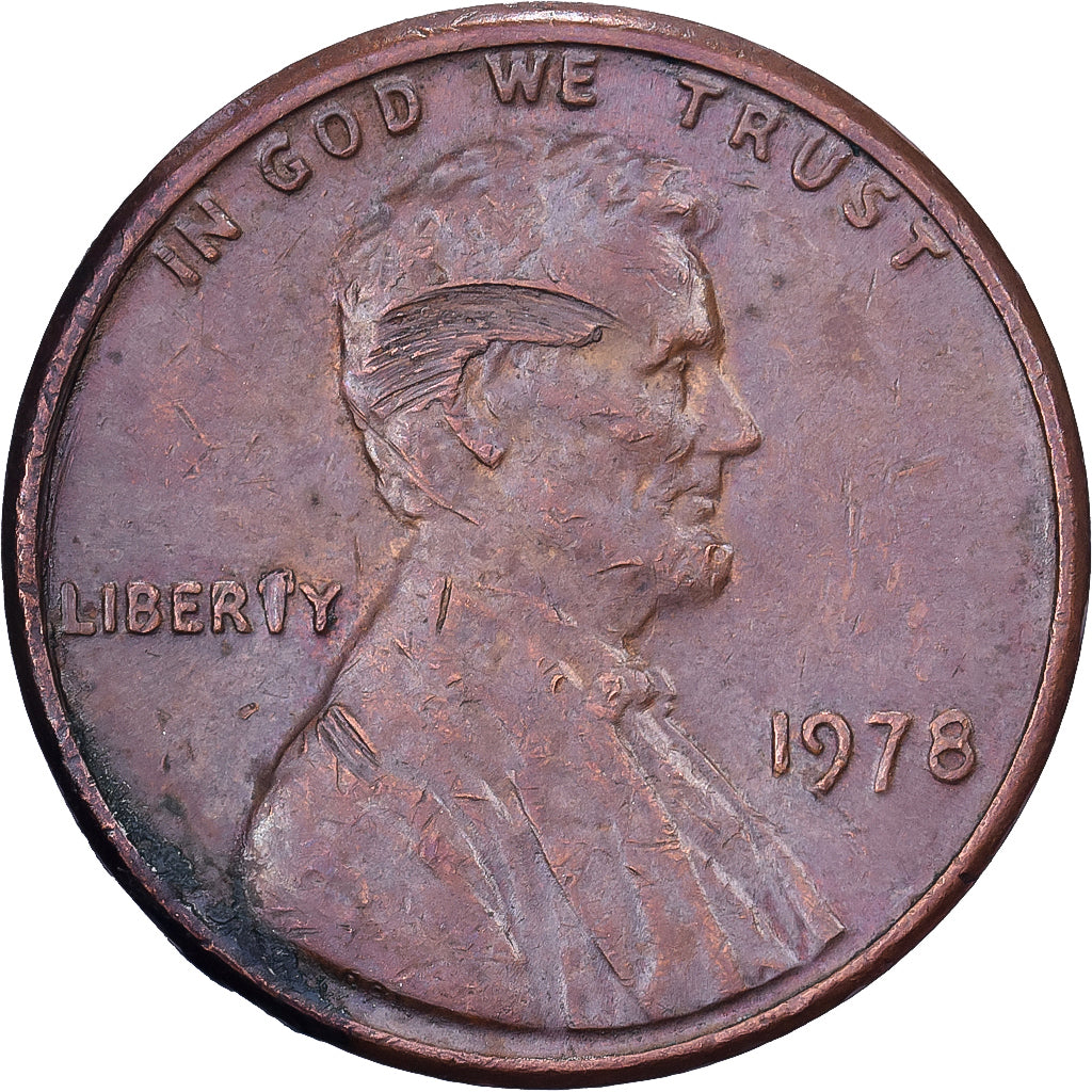 United States, Cent, Lincoln, 1978, U.S. Mint, Brass, EF(40-45), KM:201