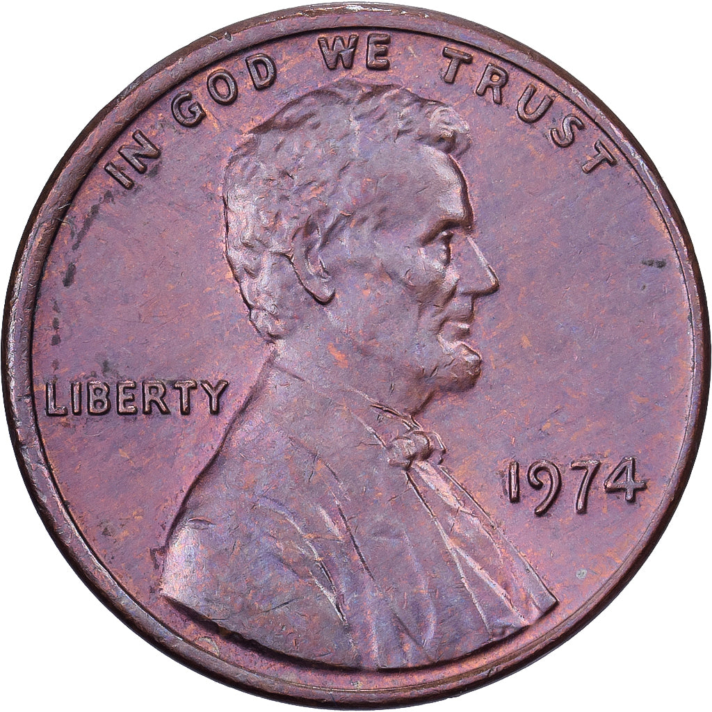 Verenigde Staten, Cent, Lincoln, 1974, U.S. Mint, Tin, ZF+, KM:201