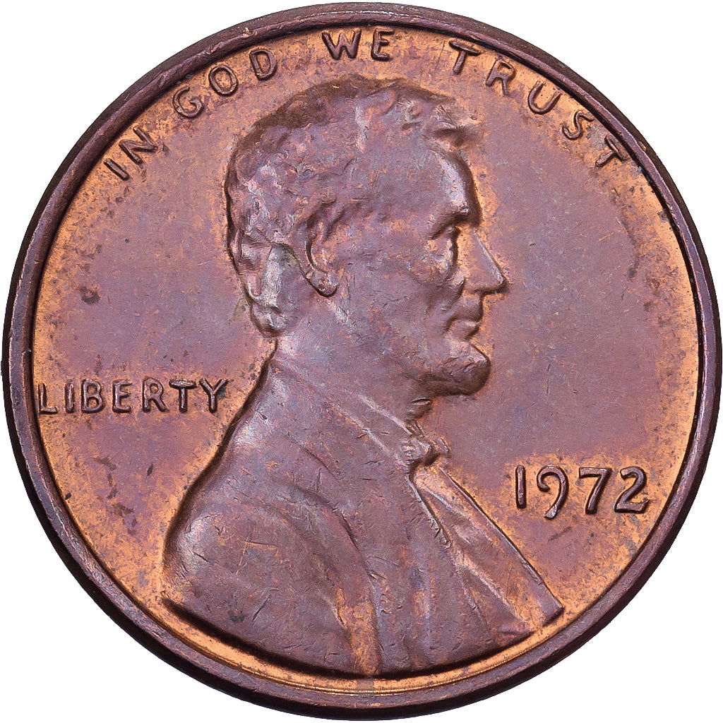 Vereinigte Staaten, Cent, Lincoln, 1972, U.S. Mint, Messing, SS+, KM:201