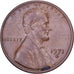 United States, Cent, Lincoln, 1971, U.S. Mint, Brass, AU(50-53), KM:201