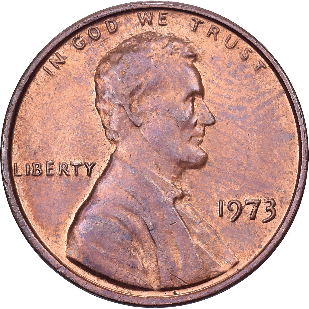 Stati Uniti, Cent, Lincoln, 1973, U.S. Mint, Ottone, BB, KM:201