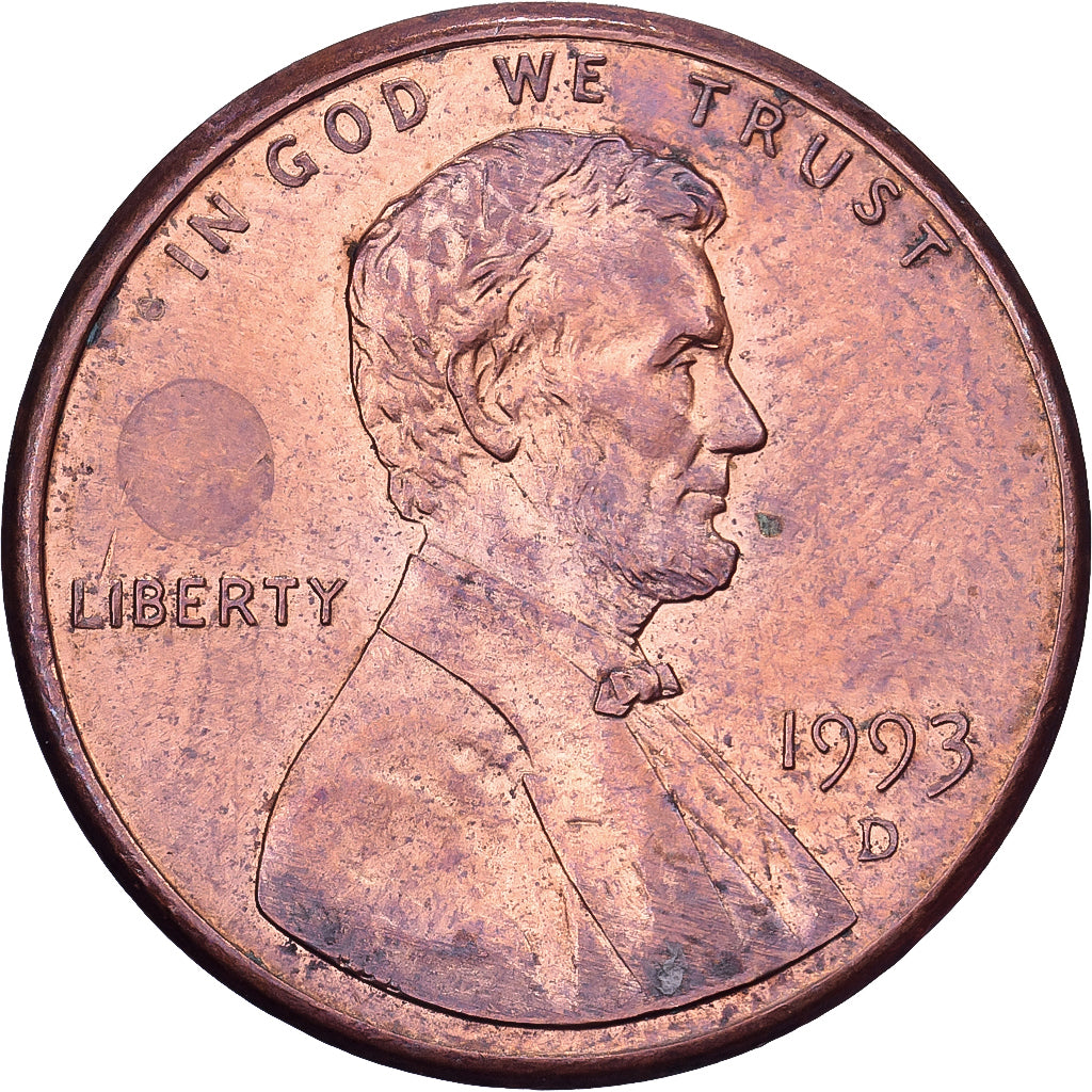 États-Unis, Cent, Lincoln, 1993, U.S. Mint, Copper Plated Zinc, TTB, KM:201b