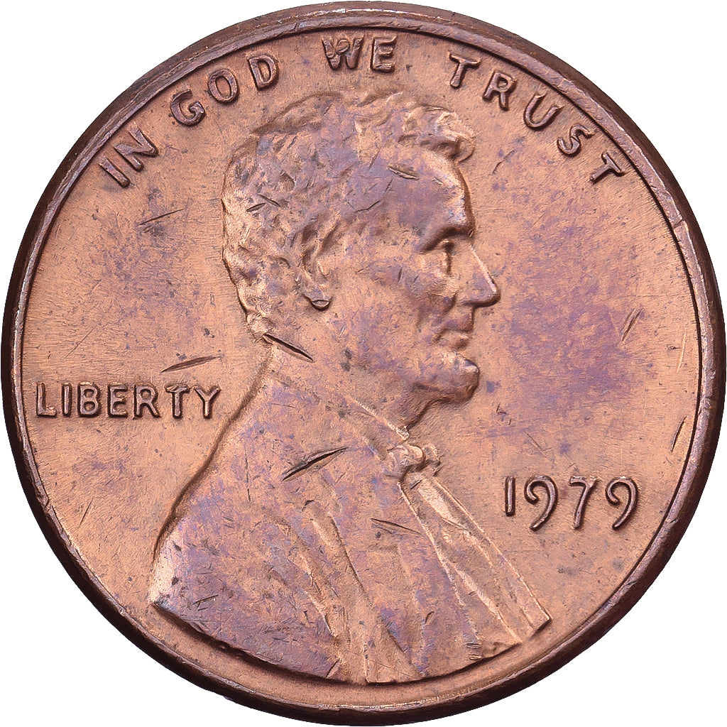 Estados Unidos, Cent, Lincoln, 1979, U.S. Mint, Latón, MBC, KM:201