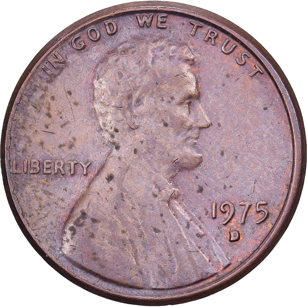 Stati Uniti, Cent, Lincoln, 1975, U.S. Mint, Ottone, BB, KM:201