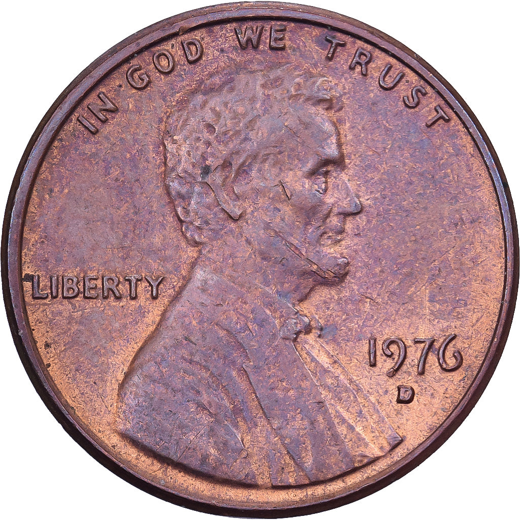 Stati Uniti, Cent, Lincoln, 1976, U.S. Mint, Ottone, BB, KM:201