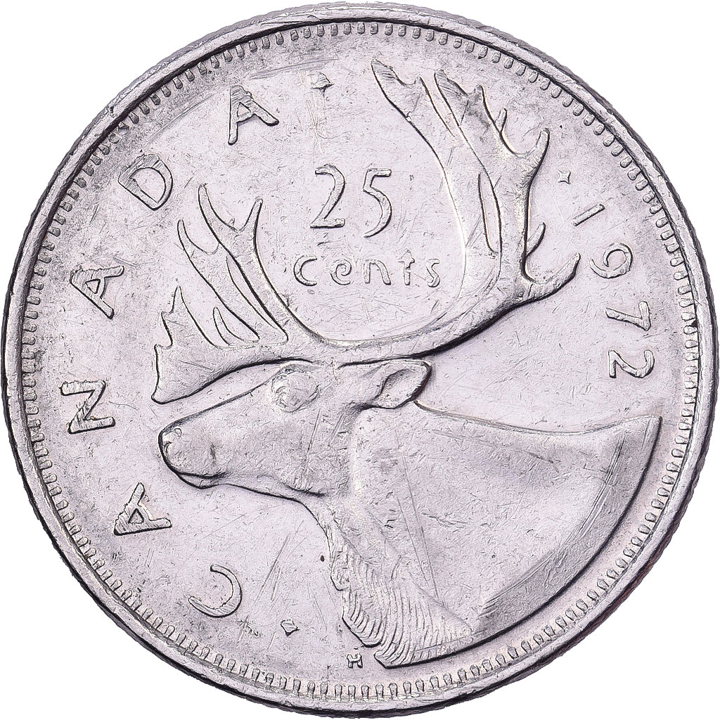 Canada, Élisabeth II, 25 Cents, 1972, Royal Canadian Mint, Nickel, TTB+, KM:62b