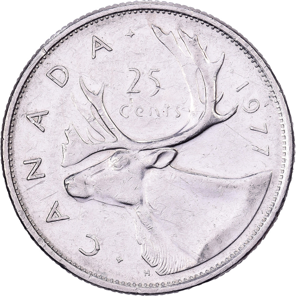 Canada, Elizabeth II, 25 Cents, 1977, Royal Canadian Mint, Nickel, AU(50-53)