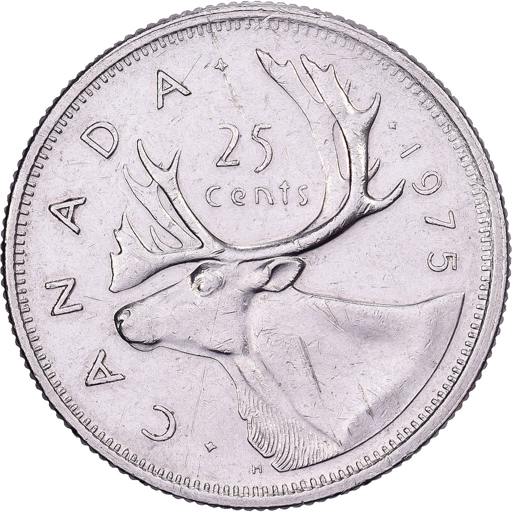 Canada, Elizabeth II, 25 Cents, 1975, Royal Canadian Mint, Nickel, AU(50-53)