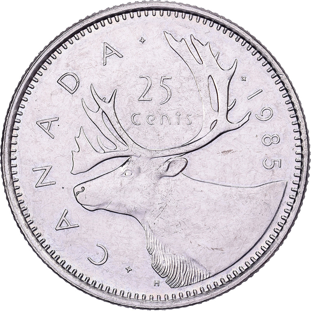 Canada, Elizabeth II, 25 Cents, 1985, Royal Canadian Mint, Nickel, AU(50-53)