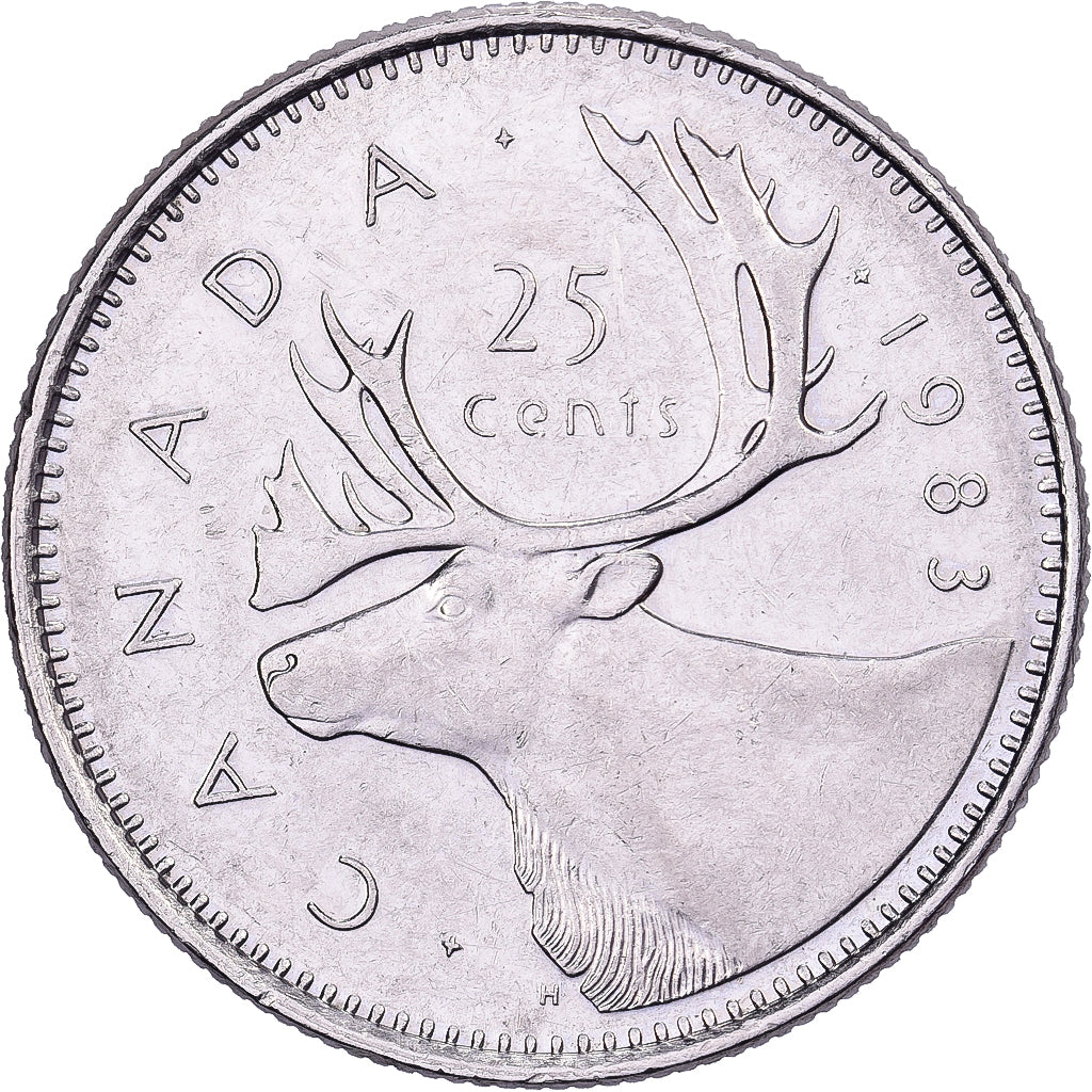Canadá, Elizabeth II, 25 Cents, 1983, Royal Canadian Mint, Níquel, AU(50-53)