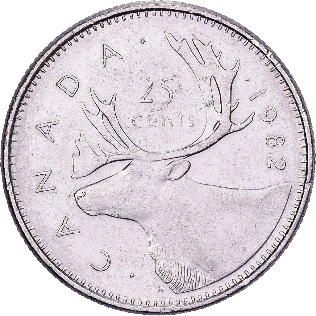 Canadá, Elizabeth II, 25 Cents, 1982, Royal Canadian Mint, Níquel, AU(50-53)