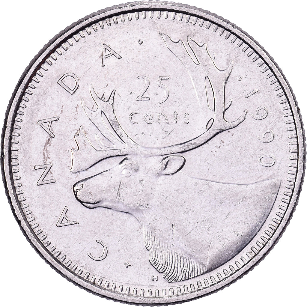 Canadá, Elizabeth II, 25 Cents, 1990, Royal Canadian Mint, Níquel, AU(50-53)
