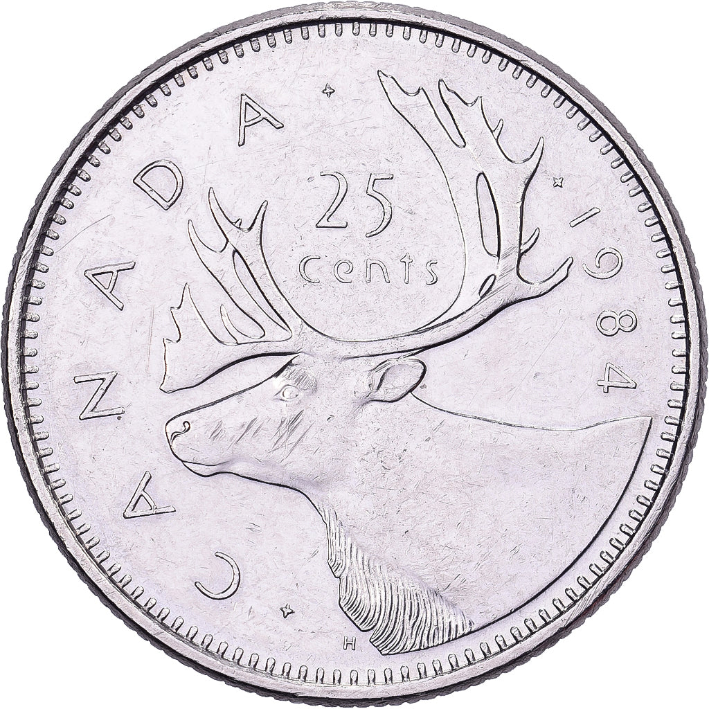 Canada, Elizabeth II, 25 Cents, 1984, Royal Canadian Mint, Nickel, AU(50-53)