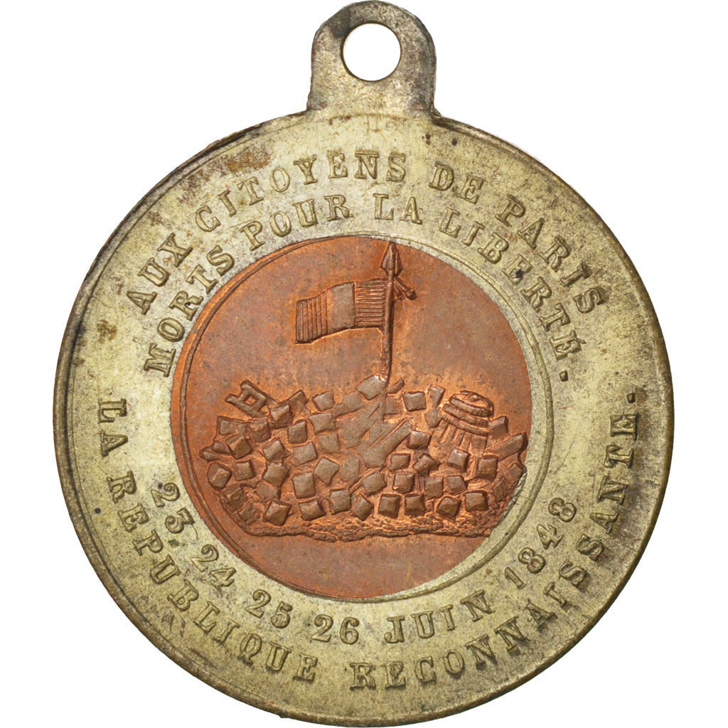 France, Médaille, French Second Republic, 1848, Cuivre, SUP