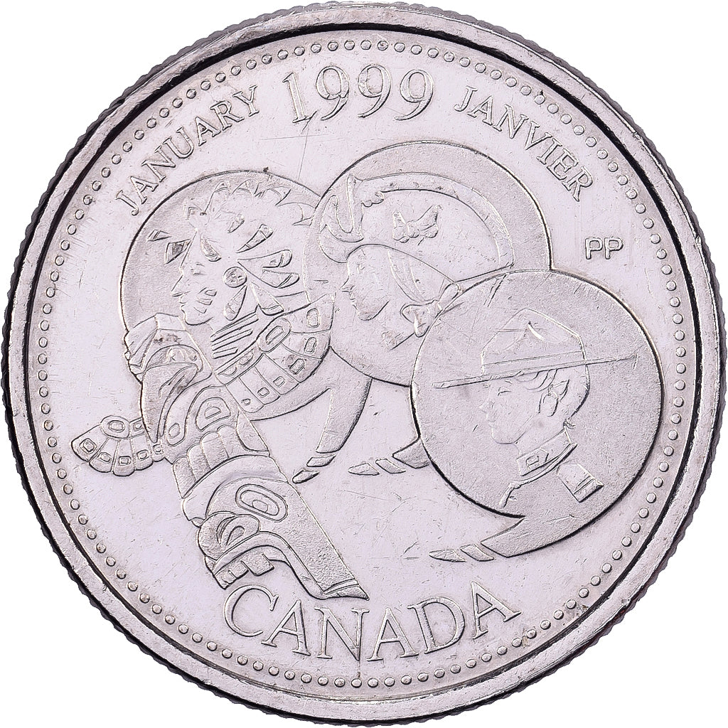 Canadá, Elizabeth II, 25 Cents, 1999, Royal Canadian Mint, Níquel, AU(55-58)