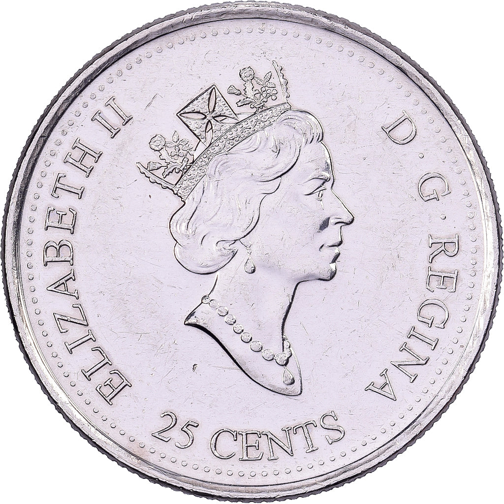 Canada, Elizabeth II, 25 Cents, 1999, Royal Canadian Mint, Nikiel, AU(55-58)