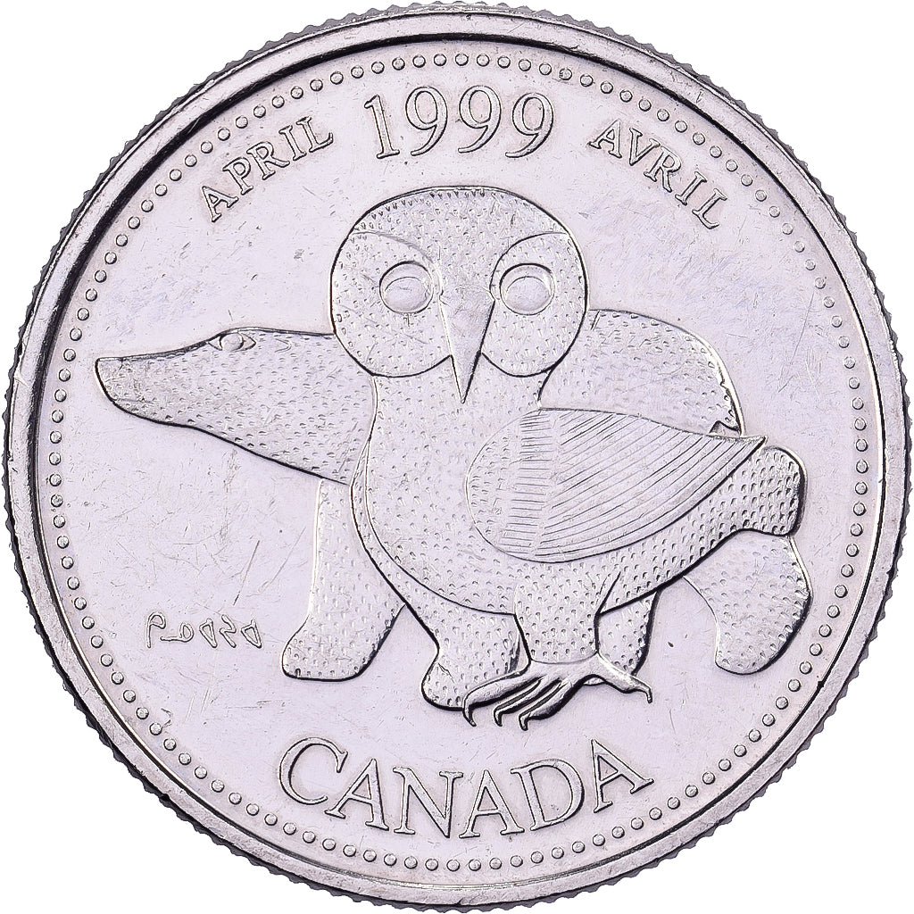 Canadá, Elizabeth II, 25 Cents, 1999, Royal Canadian Mint, Níquel, AU(55-58)