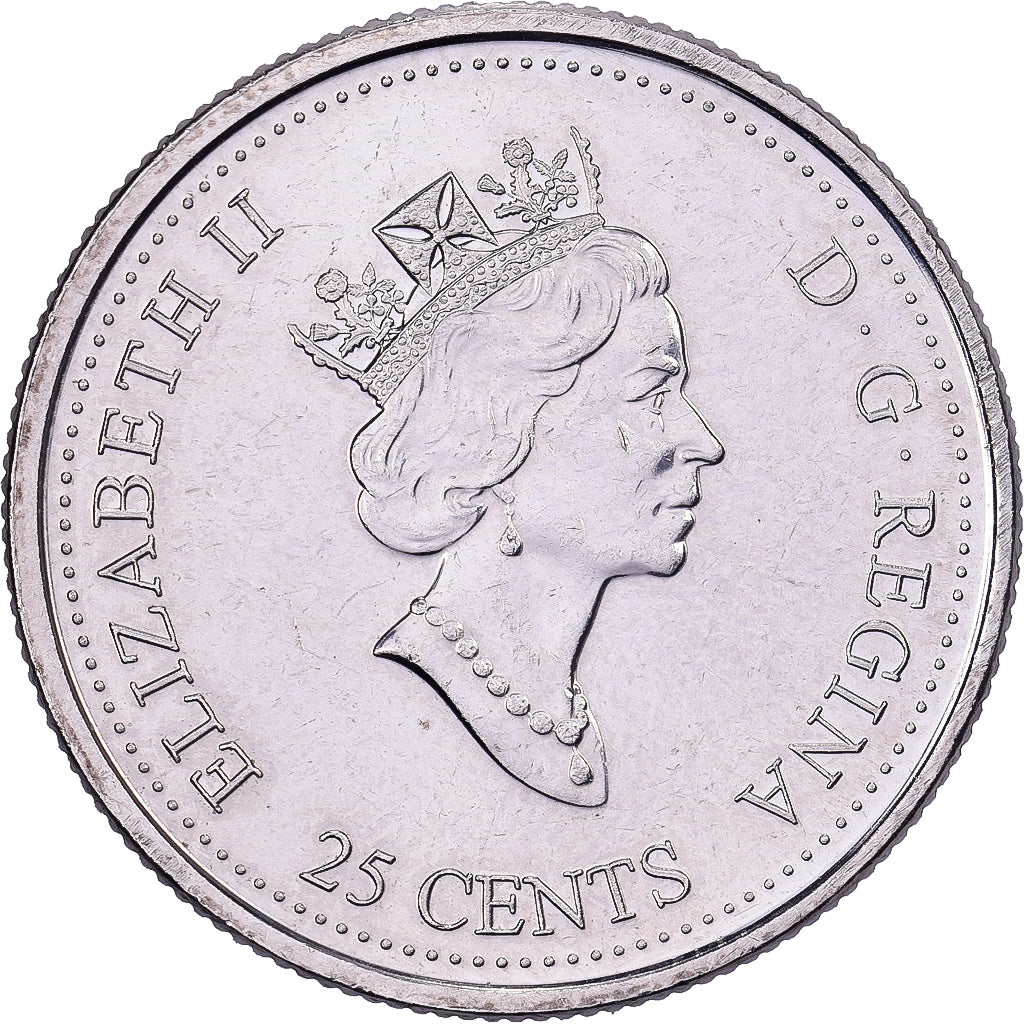 Canadá, Elizabeth II, 25 Cents, 1999, Royal Canadian Mint, Níquel, AU(55-58)