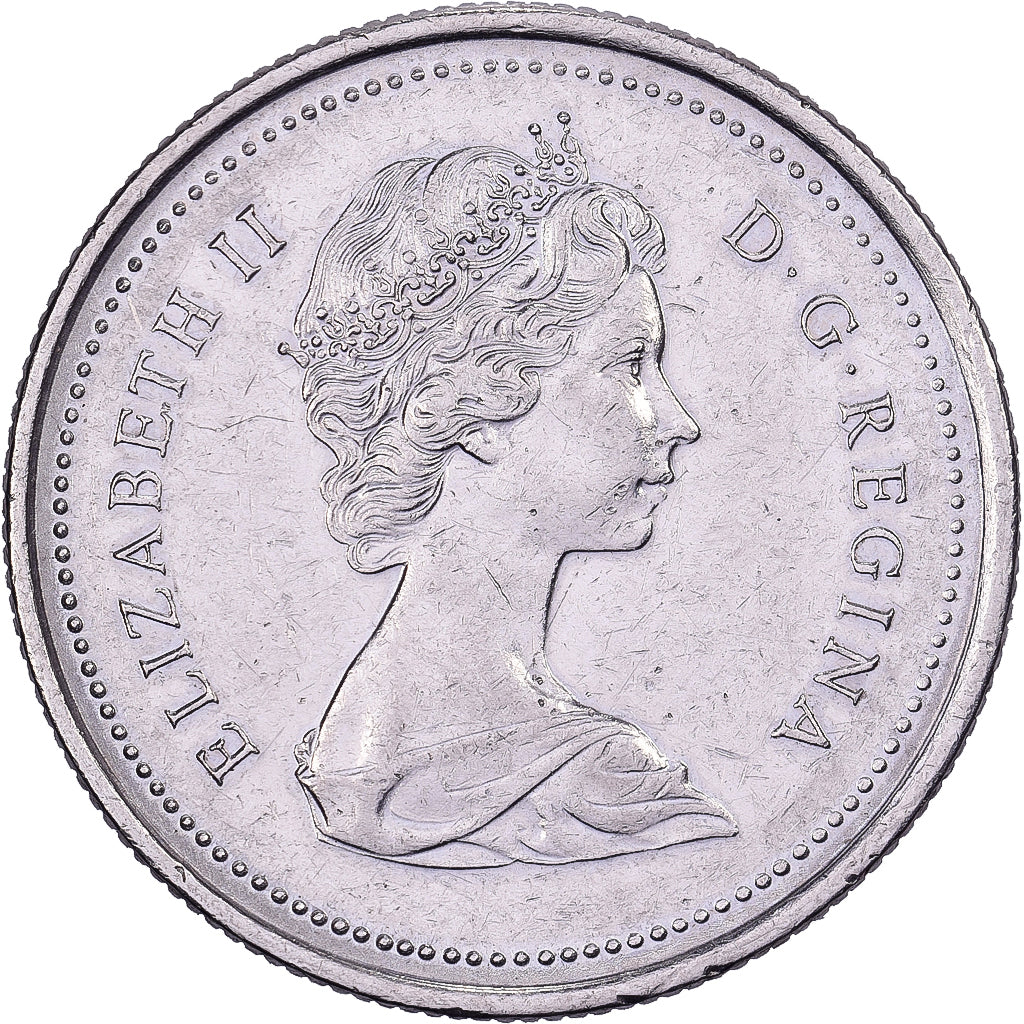 Canadá, Elizabeth II, 25 Cents, 1873-1973, Royal Canadian Mint, Níquel